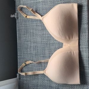 Nude Wireless Bra with Mesh Back